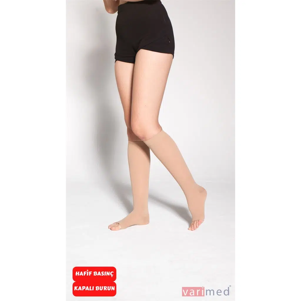 V71112 Varicease Comfort Hafif Basınç Diz Altı Kapalı Burun Varis Çorabı